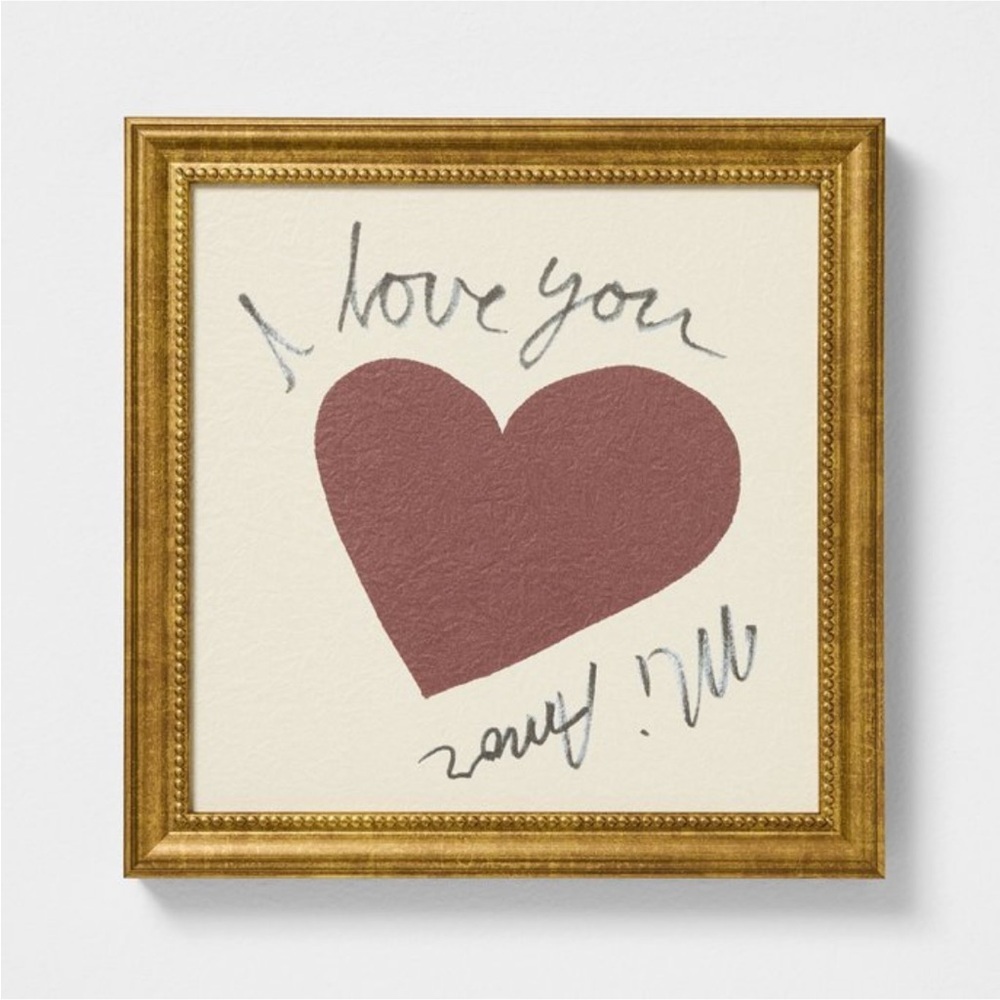 9"x9" I Love You Heart Wall Art – Threshold with Studio McGee